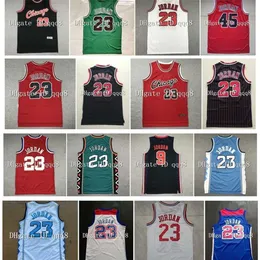 QQQ8 Toppkvalitet 1 North Carolina College Chicagos 23 Michael Bull Jersey USA Vintage Basketball College 96 All Star Retro Basketball Sportswear