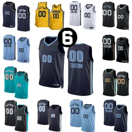 Custom 2022-23 nuevas camisetas de baloncesto impresas Morant Jackson Adams 3 Jake Laravia 5 Vince Williams 1 Kennedy Chandler 22 Desmond Bane 6 Kenneth Lofton 6 Patch