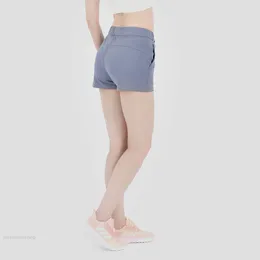 Leisure Nylon Yoga Gym Trening Kobiety Kobiety Antisweat High Talle Runcing Sport Shorts z kieszonkowym topem