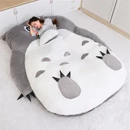 Dorimytrader anime totoro حقيبة نوم ناعمة أفخم كبير الرسوم المتحركة totoro أريكة سرير tatami الفول.