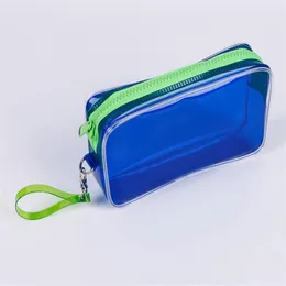 HBP2019 Nuova borsa per il trucco in PVC trasparente di grande capacità portatile da viaggio separata per borsa per il lavaggio Set263n
