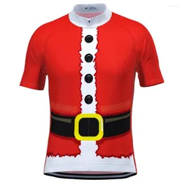 Racingjackor hirbgod roliga mäns korta ärm cyklingskläder för jultomten julcykelkläder HK087
