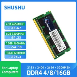 Shushu Memoria Ram DDR4 8GB 4GB 16GB 2133MHz 2400MHz 2666MHz 3200MHz PC4-17000 19200 21300 25600 SODIMM DDR4 RAM Memória