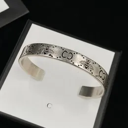 Projektant bransoletki mężczyźni kobieta metalowa bransoletka g bracilale bransoletki mankietowe opaska na vintage luksusowa impreza biżuterii hip hop z pudełkiem