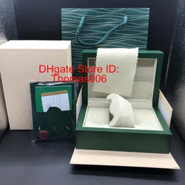 Factory Supplier Green Original Box Papers Gift Watches Boxes Leather Bag Card For 116610 116660 116710 116613 116500 Watch Boxes273U