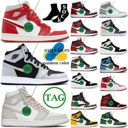 Universität Blau 1 OG Basketballschuhe Jumpman 1s High Dark Mokka UNC Leicht Rauch grau Hyper Chicago Patent gezüchtet Royal Toe Bühnenmännerinnen Frauen Trainer Sneakers 36-47