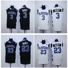 QQQ8 최고 품질 1 3 One Tree Hill Lucas Scott의 영화 버전 23 Nathan Scott Jersey Double Stitched College Basketball Jersys Size S-XXL