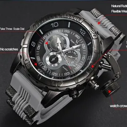 Mężczyźni Watch 2018 Nowy V6 Super Speed ​​Silikon Quartz 3D Surface Male Hour Clock Analog Wojskowy Sport Sport Man Watch3352