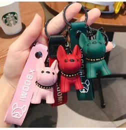 French Bulldog keychain Bag Pendant Resin Car Keychain Couple Birthday Gift