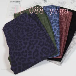 Leggings da yoga da donna con stampa leopardata Pantaloni da palestra Sport da corsa Sollevamento del sedere stretto lu-088 Top legging da donna a vita alta traspirante ad asciugatura rapida