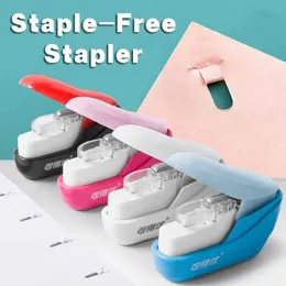 Mini Stapler roliga brevpapper kawaii saker för skolmaterial utan klippkontors tillbehör papper bindande