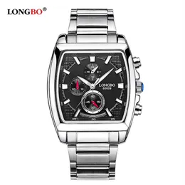 2020 Luxury Longbo Military Men Stainless Steel Band Sportz Quartz Watches Male Leisure Watch relogio masculino 800264o for mal