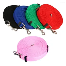 Coleiras de cachorro 15m 20m 30m 50m de treina super longa ajustável para cães 10m forte animal de estimação grande preto rosa