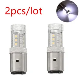 2PCS/LOT BA20D LED Motorcycle Reflight Blub 12V 6000K Moto High/Niski lekkie skuter Accessoire Motobike Lampa