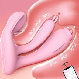 Articoli di bellezza Vibratore per dildo Bluetooth senza fili per donne APP Controllo remoto Indossare mutandine vibranti Adulti Masturbazione femminile del clitoride Giocattoli sexy