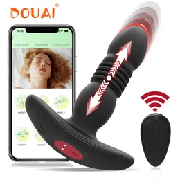 Itens de beleza bluetooth impulso vibrador vibrador para homens massageador masculino App Controle remoto Anal plug plug sexy brinquedo para mulher