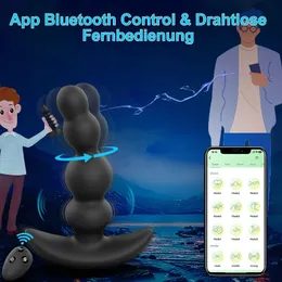 Itens de beleza app vibradores anais massageador de próstata masculino plugue vibrador 360 rotação dildo brinquedos sexy para homens estimulador