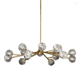 مصابيح قلادة 2023 Crystal Ball Seiling Lighting Gold Branch Design Lustres Lamp for Living Dining Room Tiptures Cristal