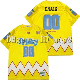 QQQ8 di alta qualità 1 Hhigh School Venerdì #0 Craig Yellow 100% IN American Football Jersey Size S-XXXL