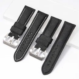 22mm 24mm 26mm 26mm de nylon tecido azul Bandas de relógio de tela preta para pamerai watch strap band de pulso masculino bracelet249a