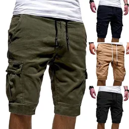 Pantanos cortos para hombres carga para hombres 2023 camuflaje del ejército hombres algodón trabajo suelto pantalones cortos múltiples colas más talla M-2xl