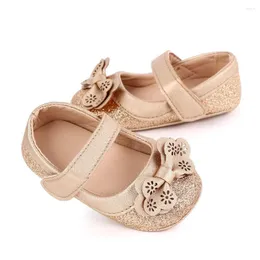 First Walkers Fashion Princess Bow Girls Baby Shoes Pu Leather Maryjane Toddlers Culla Marca Prewalkers Suola rigida