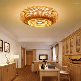 Pendant Lamps Modern Bamboo Rattan Chandelier Chinese Living Room Lighting Dining Bedroom Garden Home Decoration.