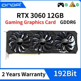 Onda Scheda grafica Completa Nuova RTX 3060 da 12 GB Scheda Video GDDR6 8Pin 192Bit RTX3060 Gaming 14000 MHz per Computer Desktop