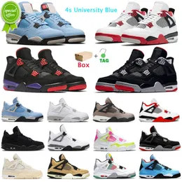 LOW OG Basketball Shoes 4s Jumpman University Blue 4 White Oreo Fire Red Taupe Haze Cool Grey Black Cat Thunder Mens Trainers Sport Sneakers