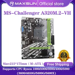 MAXSUN Challenger A320M.2-VH AMD Gaming Motherboard M.2 Sata3 Supports Ryzen 1000-5000 CPU AM4 socket 3600 4650 5600G 5600X