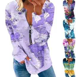 Женские блузки, винтажный топ на молнии с принтом тай-дай, женская рубашка, укороченные топы, годовые сексуальные повседневные блузки Mujer De Moda 2023 Verano