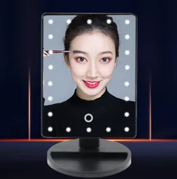 Der neueste 26,5 x 16,7 cm große beleuchtete Kosmetikspiegel mit LED-Make-up, tragbar, viele Farboptionen, Unterstützung für individuelles Logo