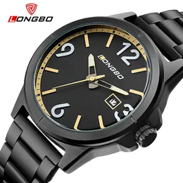 LONGBO Marchio Business Sport Data Calendario Orologio da polso in acciaio inossidabile Orologi di marca di lusso montre femme 30032365