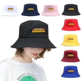 Berets Unisex Bucket Hats Summer Sunscreen RICARD Bob Panama Hat Man Women Cotton Fisherman Caps Girl Boy Outdoor Sport