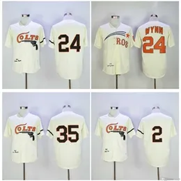 QQQ8 Air01 Vintage 1964 Houston Colt .45's Jerseys 24 Jimmy Wynn 2 Nellie Fox 36 Claude Raymond 35 Joe Morgan Cream Retro Baseball