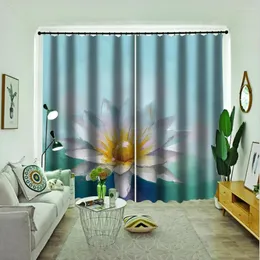 Cortina de ventana de alta calidad Blackout Relief Flower Cortinas para sala de estar Dormitorio Cortinas modernas