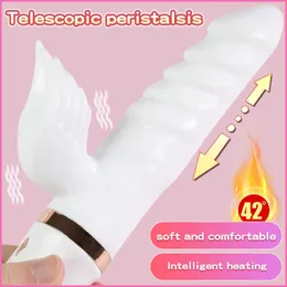 Articoli di bellezza Telescopische Dildo Vibratore Automatische Up Down Massager G-Spot Stak Intrekbare Kut Speelgoed Adult sexy Toys Machine Voor