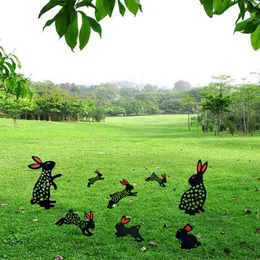 Ornamentos de coelho do jardim de p￡scoa decora￧￣o de jardim decora￧￣o de acr￭lico de acr￭lico hollo