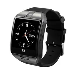 Q18 Smart Watches Bluetooth Smartwatch Smartwatch TF SIM Card NFC z oprogramowaniem do czatu kamery kompatybilne z Android Cell Fones z detaliczną BO2287