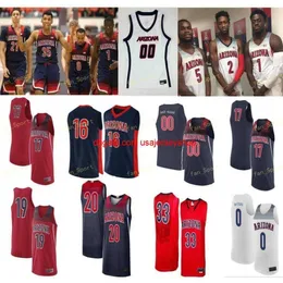 CUSTOM NCAA College Arizona Wildcats Basketball-Trikot 0 Josh Green 1 Nico Mannion 10 Bibby Jemarl Baker Jr 11 Ira Lee 12 Justin Coleman Cus