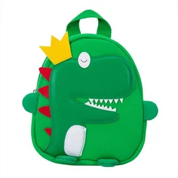 Симпатичная 3D Cartoon Dinosaur Детская школьная сумка для мальчиков Water Repellent 1 5 лет для детей малыша рюкзаки230d