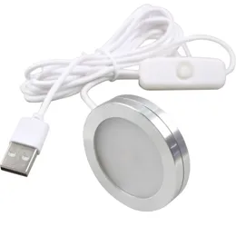 Ultra-Sliks 8 mm USB 5V 2W Light Ultra-Dunne LED KAST Mini Spot Light Sieraden Display Plafond gemonteerde Indoor