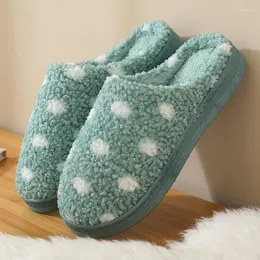 Slippers Women Winter Warm Indoor Home Cotton House Shoes Platform Soft Non-Slip Men Bedroom Cute Plush