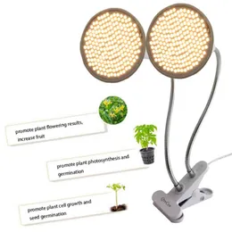Led Grow Light Cultivo Phyto Lampe 200 LED Pflanze Blume Home Growbox Indoor Clip Vollspektrum