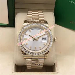 Najnowsza wersja luksusowy zegarek 41 mm Ice Blue Bagieette Platyna Męska Męska Bransoletka Stalowa 228396 228396 Automatyczna menu masy ME176A