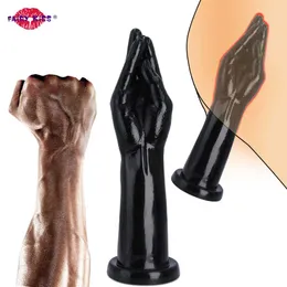 Компания красоты супер большие пенис кулак анальный штекер Огромный дилдо прикладной кулачок G-Spot мастурбирует сексуальные игрушки всасывание больших рук