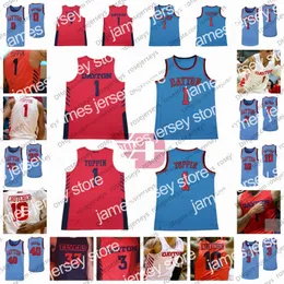 College Basketball Wears Custom Dayton Flyers Maglia da basket Obi Toppin Jalen Crutcher Trey Landers Ibi Watson Ryan Mikesell Rodney Chatman Chase Johnson 1 4XL