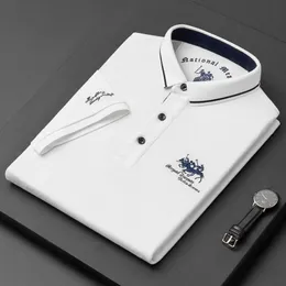 2023 Man Tshirts Polo Short Sleeve Embroidery Cotton Fashion Men s Clothing Casual Men's Tees 100% cotton 4XL 3XL