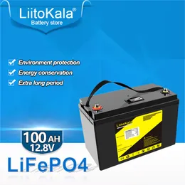 Liitokala Lifepo4 Pil Paketi 12.8V 100AH ​​DIY 24V 36V şarj edilebilir Pil Lityum Demir Fosfat Güneş Hücre Araçları 12V Golf Sepeti Açık Off-Road Dew