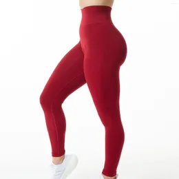 Womens Seamless Pants Scrunch Leggings Workout Tights High Waisted Sports Yoga Fitness Lady Gym Wear